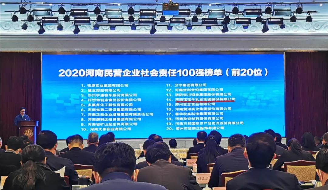 快讯 | 2020河南民营企业100强发布 B体育在线登录荣获“河南民营企业现代农业100强”、“河南民营企业社会责任100强”双荣誉