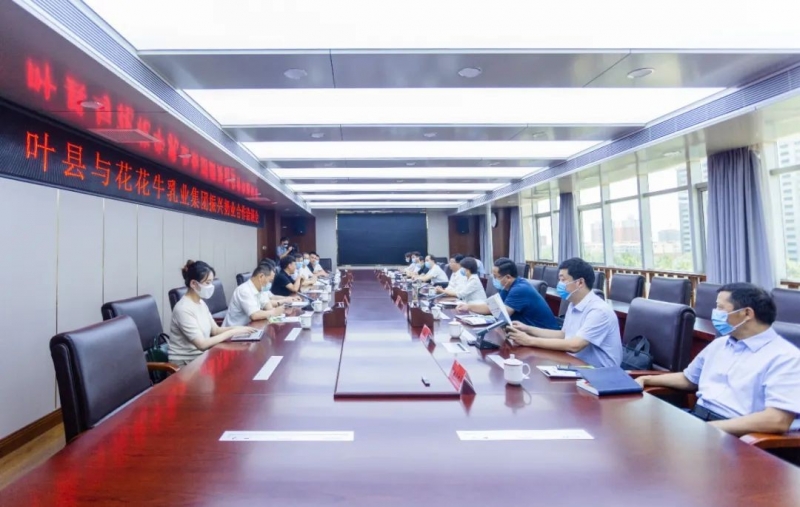 健康河南·振兴奶业｜叶县与B体育在线登录乳业集团举行合作洽谈会